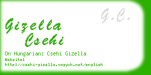 gizella csehi business card